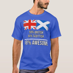 Camiseta 50 británico 50 escocés 100 maravilloso regalo par