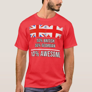 Camiseta 50 británico 50 georgiano 100 maravilloso regalo p