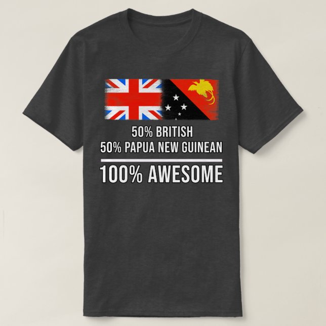 Camiseta 50 británico 50 Papúa Nueva Guinea 100 impresionan (Diseño del anverso)