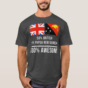 Camiseta 50 británico 50 Papúa Nueva Guinea 100 impresionan