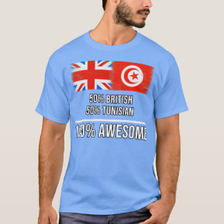 Camiseta 50 británico 50 tunecino 100 maravilloso regalo pa