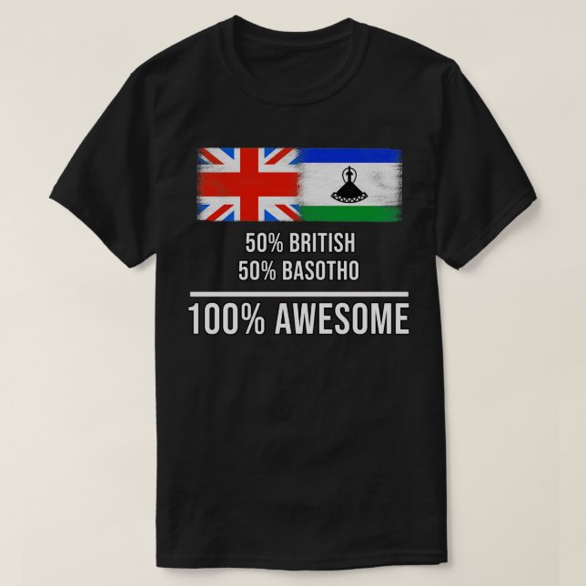 Camiseta 50 Británicos 50 Basotho 100 Regalo increíble para (Diseño del anverso)