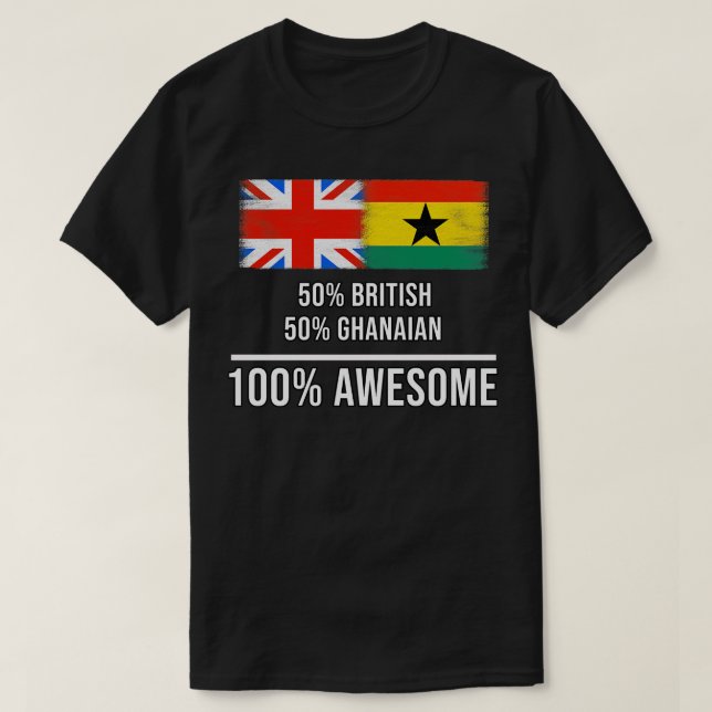 Camiseta 50 británicos 50 ghaneses 100 increíbles regalos p (Diseño del anverso)