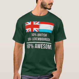 Camiseta 50 británicos 50 luxemburgueses 100 magníficos reg