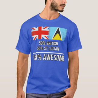 Camiseta 50 británicos 50 santalucianos 100 magníficos rega