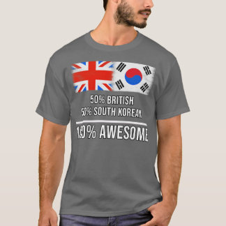 Camiseta 50 británicos 50 surcoreanos 100 increíbles regalo
