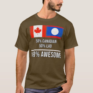 Camiseta 50 Canadian 50 Lao 100 Awesome Gift for Lao Herita