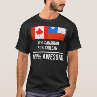 Camiseta 50 canadiense 50 chileno 100 regalo increíble para