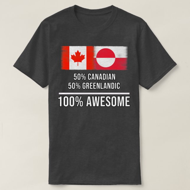 Camiseta 50 Canadiense 50 Greenlandic 100 Awesome Gift for  (Diseño del anverso)