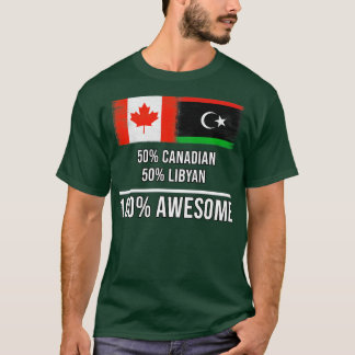 Camiseta 50 canadiense 50 libio 100 regalo increíble para l
