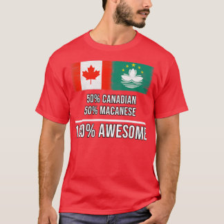 Camiseta 50 canadiense 50 Macanese 100 maravilloso regalo p