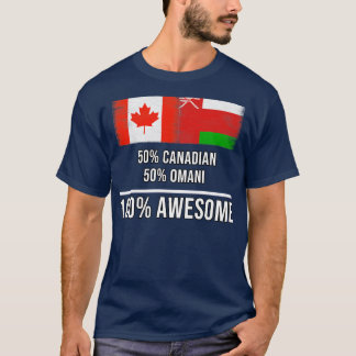 Camiseta 50 canadiense 50 omaní 100 regalo increíble para o
