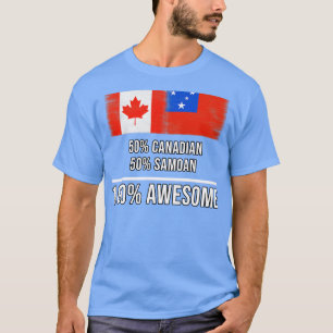 Camiseta 50 canadiense 50 Samoan 100 regalo increíble para