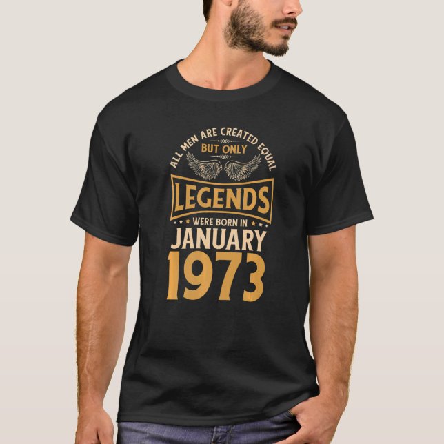 Camiseta 50 Cumpleaños 50 Leyendas Nacieron En Enero De 197 (Anverso)