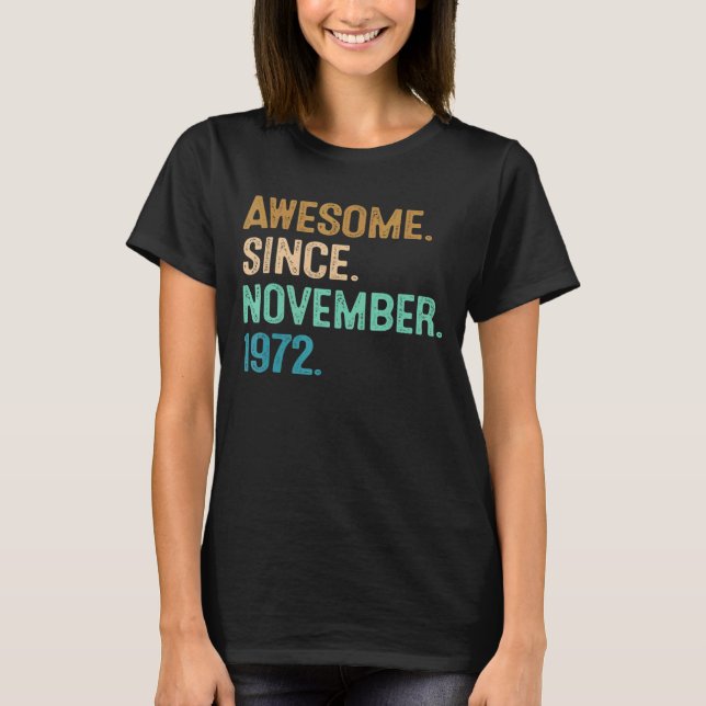 Camiseta 50° cumpleaños de 50 años de edad increíble desde  (Anverso)
