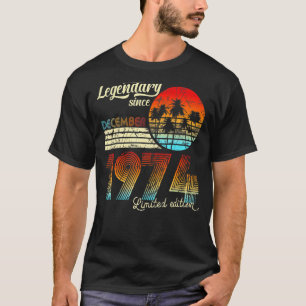 Camiseta 50 cumpleaños legendario desde diciembre de 1973
