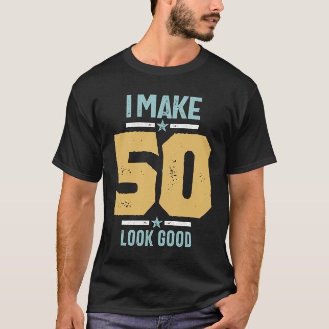 Camiseta 50° cumpleaños - Tengo 50 que se vea bien (Anverso)