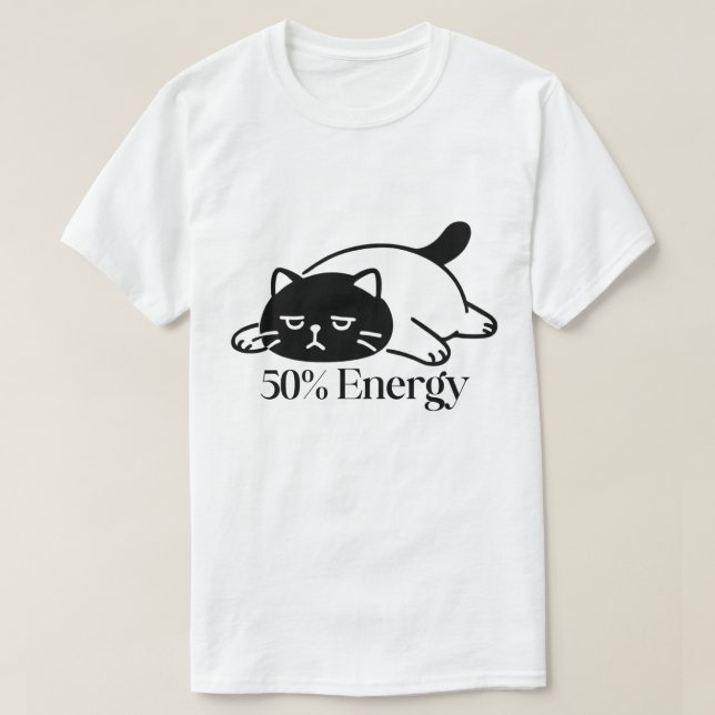 Camiseta 50% Energy Funny Low Battery Mood Design (Diseño del anverso)