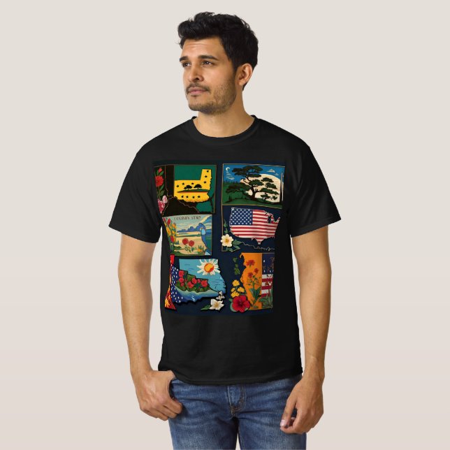 Camiseta 50 Estados de estilo (Anverso completo)