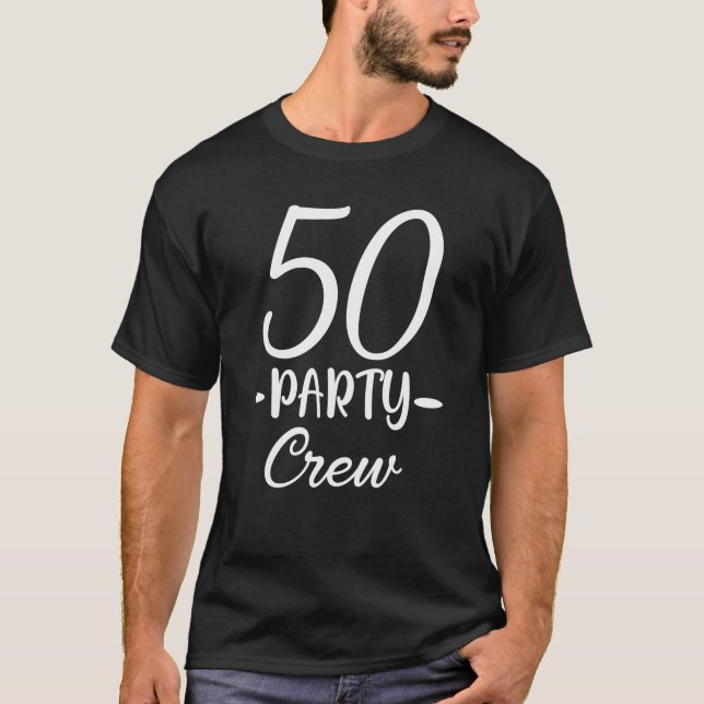 Camiseta 50 Fiestas del equipo 50.º grupo de cumpleaños beb (Anverso)