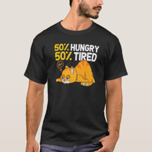 Camiseta 50 Hambrientos 50 Ilustraciones De Gato Cansados P
