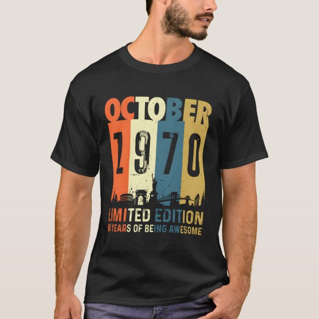 Camiseta 50 Hecho En Octubre De 1970 50 (Anverso)