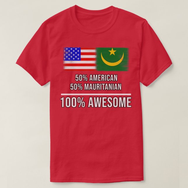 Camiseta 50 norteamericano 50 mauritano 100 maravilloso reg (Diseño del anverso)