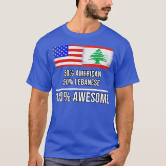 Camiseta 50 norteamericanos 50 libaneses 100 increíbles reg