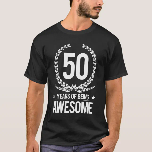 Camiseta divertida de 50 cumpleaños para hombre, camiseta 50 e  impresionante, regalo de cumpleaños número 50 para papá -  España