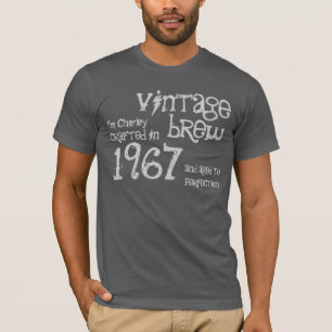 Camiseta 50.o Cumpleaños Brew G203E1 del vintage de 1967 o