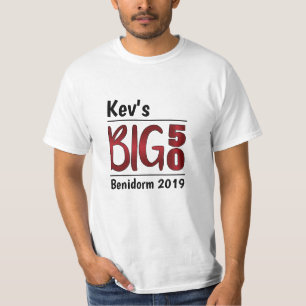 Camiseta 50.o cumpleaños personalizado del varón