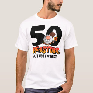 Camiseta 50.o cumpleaños prehistórico