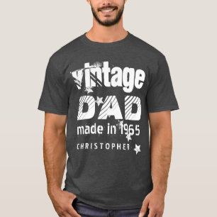 Camiseta 50.o PAPÁ del vintage del cumpleaños 1965 o
