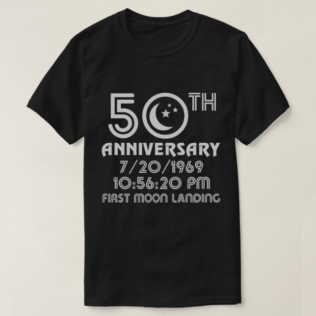 Camiseta 50.o Primer alunizaje 1969 - 2019 del aniversario (Diseño del anverso)