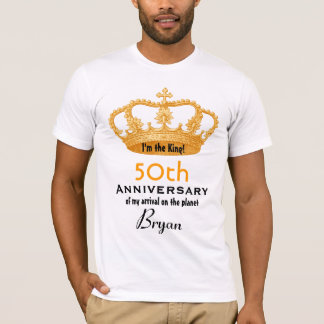 Camiseta 50.o Rey FUNNY del cumpleaños del aniversario