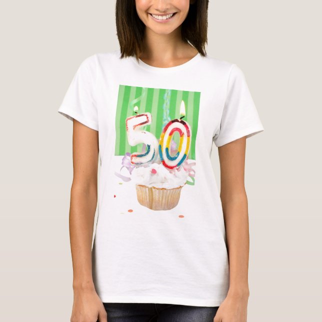 Camiseta 50.o saludo de la fiesta de cumpleaños (Anverso)