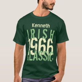 Camiseta 50.o Verde clásico irlandés v5 del cumpleaños 1966