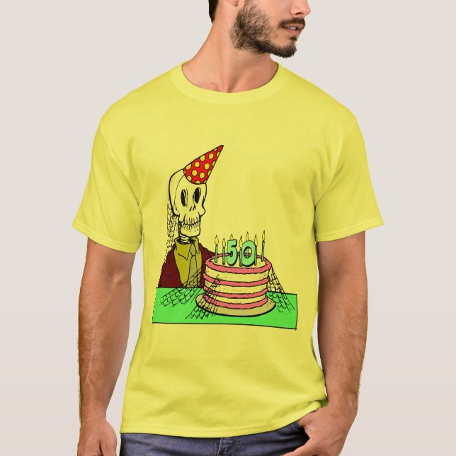 Camiseta 50.os regalos de cumpleaños de los esqueletos (Anverso)