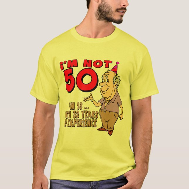 Camiseta 50.os regalos de cumpleaños experimentados de 18 (Anverso)