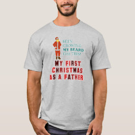 Camiseta 50. Primera Navidad como padre feliz Navidad