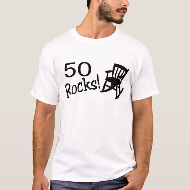Camiseta 50 rocas (eje de balancín) (Anverso)