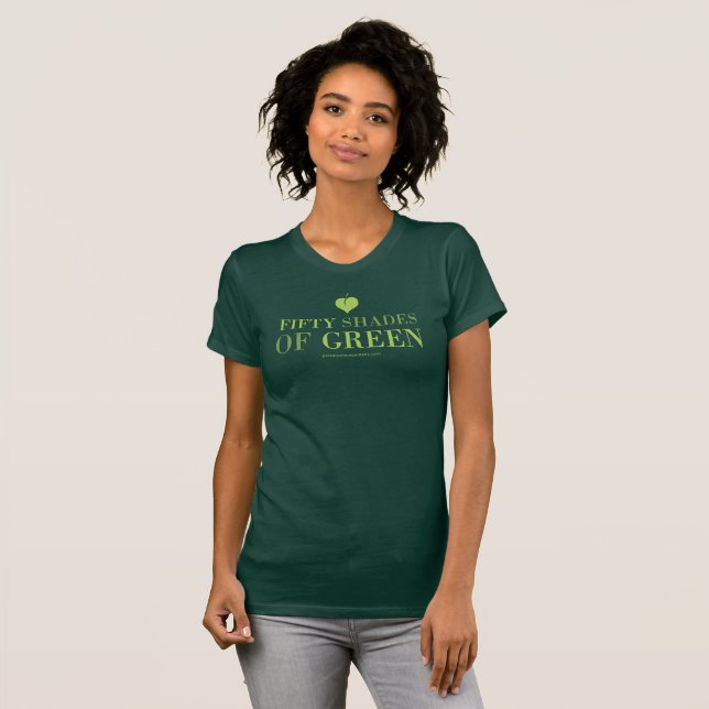 Camiseta 50 sombras de t0shirt verde (Anverso completo)