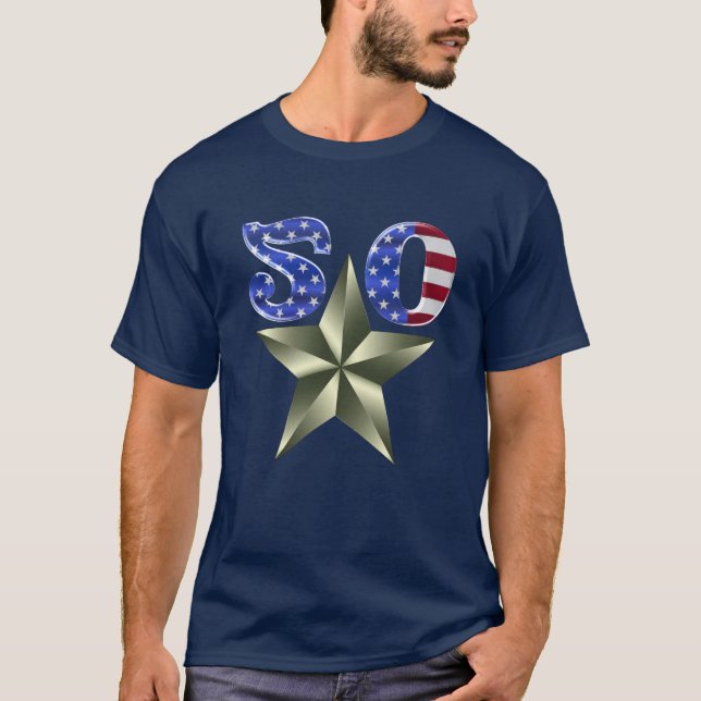 Camiseta 50 Stars Americana personalizada (Anverso)