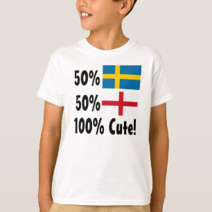 Camiseta 50% Sueco 50% Inglés 100% Cute