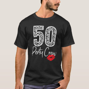 Camiseta 50 tripulantes Fiestas bebiendo cerveza 50 años fe