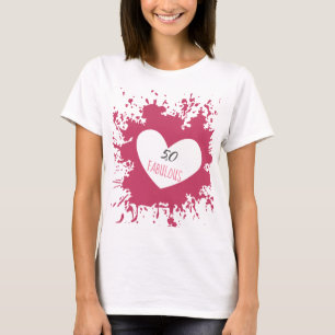 Camiseta 50 y chapoteo de color rosa oscuro fabuloso del