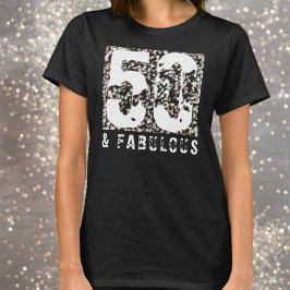 Camiseta 50 y fabulosa fiesta de cumpleaños de purpurina pe