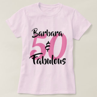 Camiseta 50 y fabulosa fiesta de cumpleaños personalizada
