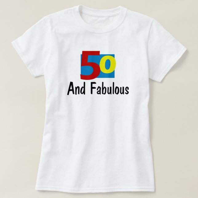 Camiseta 50 y fabuloso (Diseño del anverso)