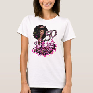 Camiseta 50 y fabuloso. 50.ª dama de cumpleaños